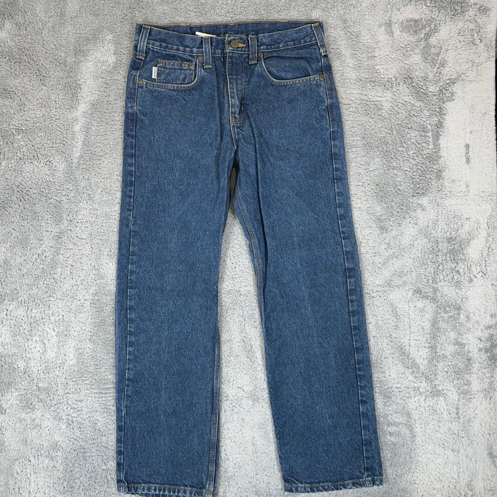 Carhartt Mens B480 DVB Traditional Fit Dark Wash Denim Jeans 32x30